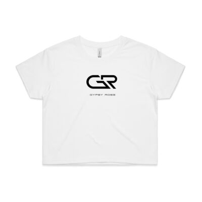 Womens Crop Tee Black Logo Thumbnail